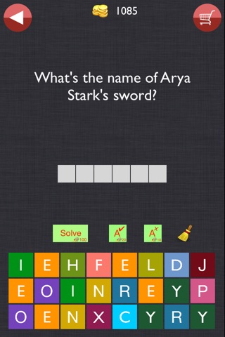 Trivia Quiz - For Throne Game Fans Guess the right word screenshot 2