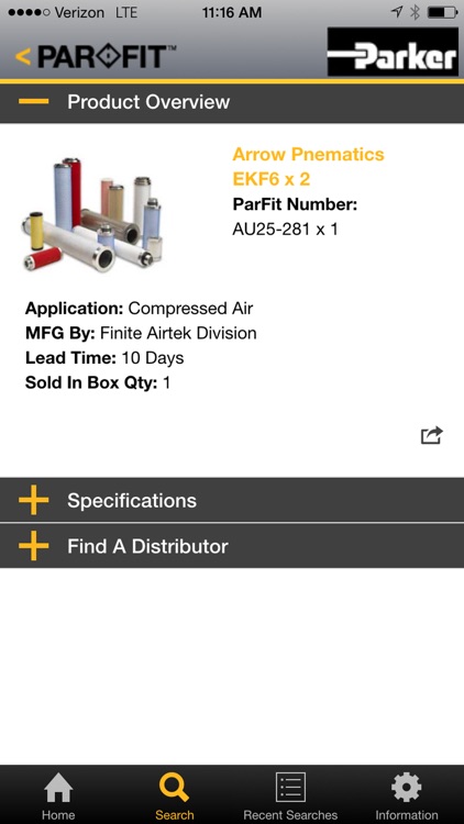 Parker Par Fit Interchangeable Filter Elements