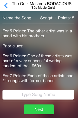 Quiz Master’s 80s Music Quiz screenshot 2