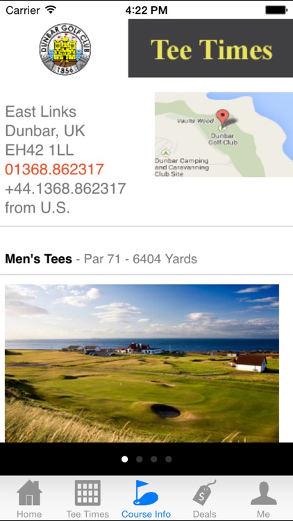 Dunbar Golf Tee Times