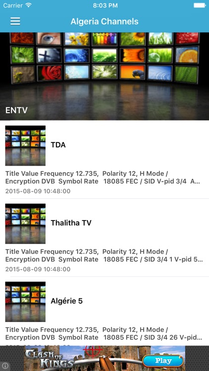 Algeria TV Channels Sat Info