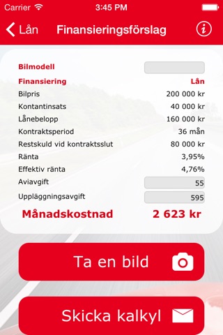 Santander Bilkalkyl screenshot 2