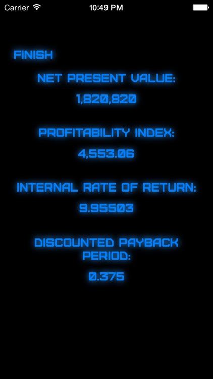 Calc - NPV, IRR, PI, DPP