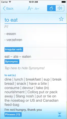 Game screenshot Free German English Dictionary and Translator (Das Deutsch-Englische Wörterbuch) apk