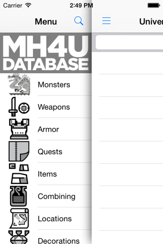 MH4U Database screenshot 2
