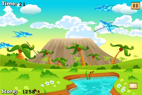 A Fun Flying Dinosaur - Spear Shooting Survival Challenge screenshot 2