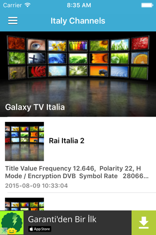 Italy TV Channels Sat Info screenshot 2