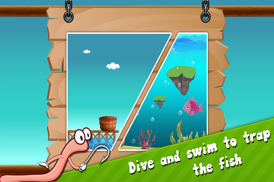 Hooky Worm The challenging Game to get coins and catch a fish For Kids. screenshot 4