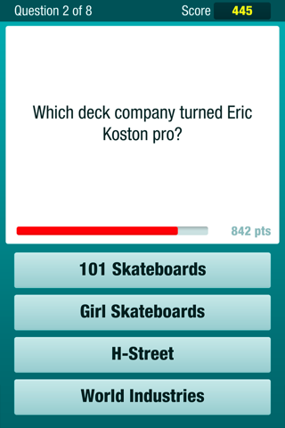 Skate Pop - Skateboard Trivia Quiz screenshot 3