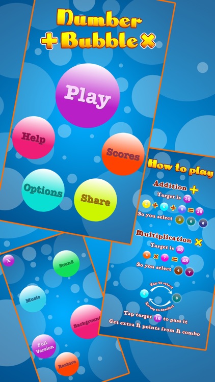 Addition & Multiplication Number Bubbles