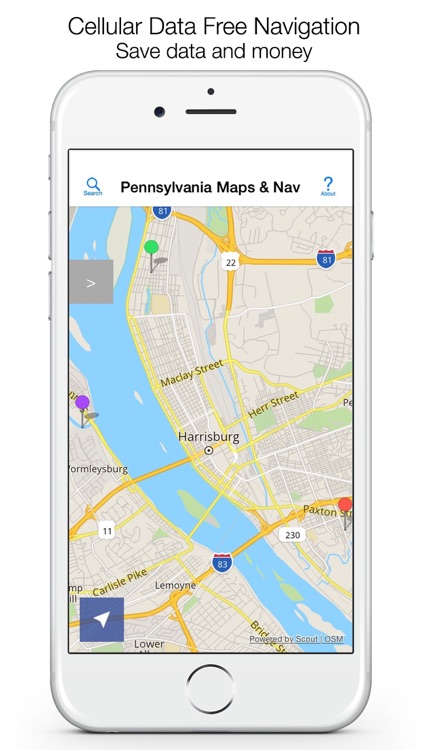 Pennsylvania Offline Maps & Offline Navigation screenshot-0