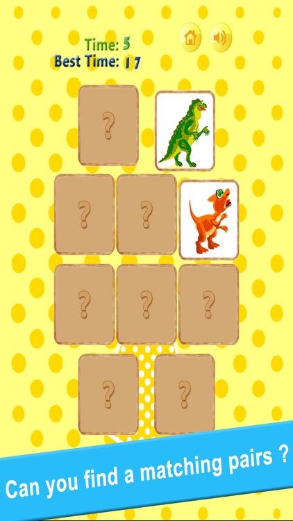 Dinosaur Memory Match : Free Cards Matching Games For Kids