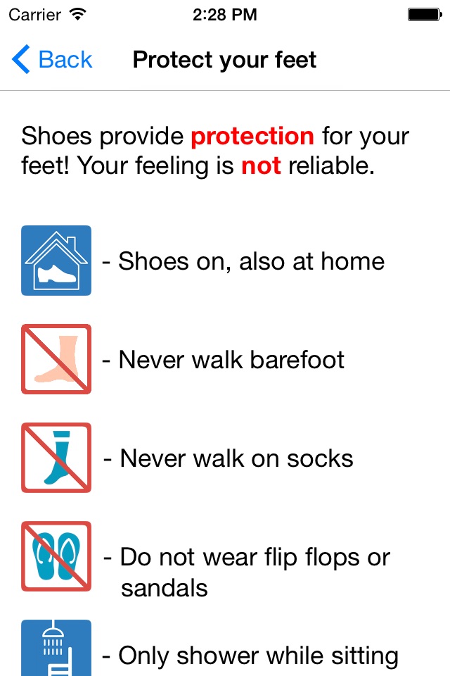 Diabetic foot and shoe screenshot 3