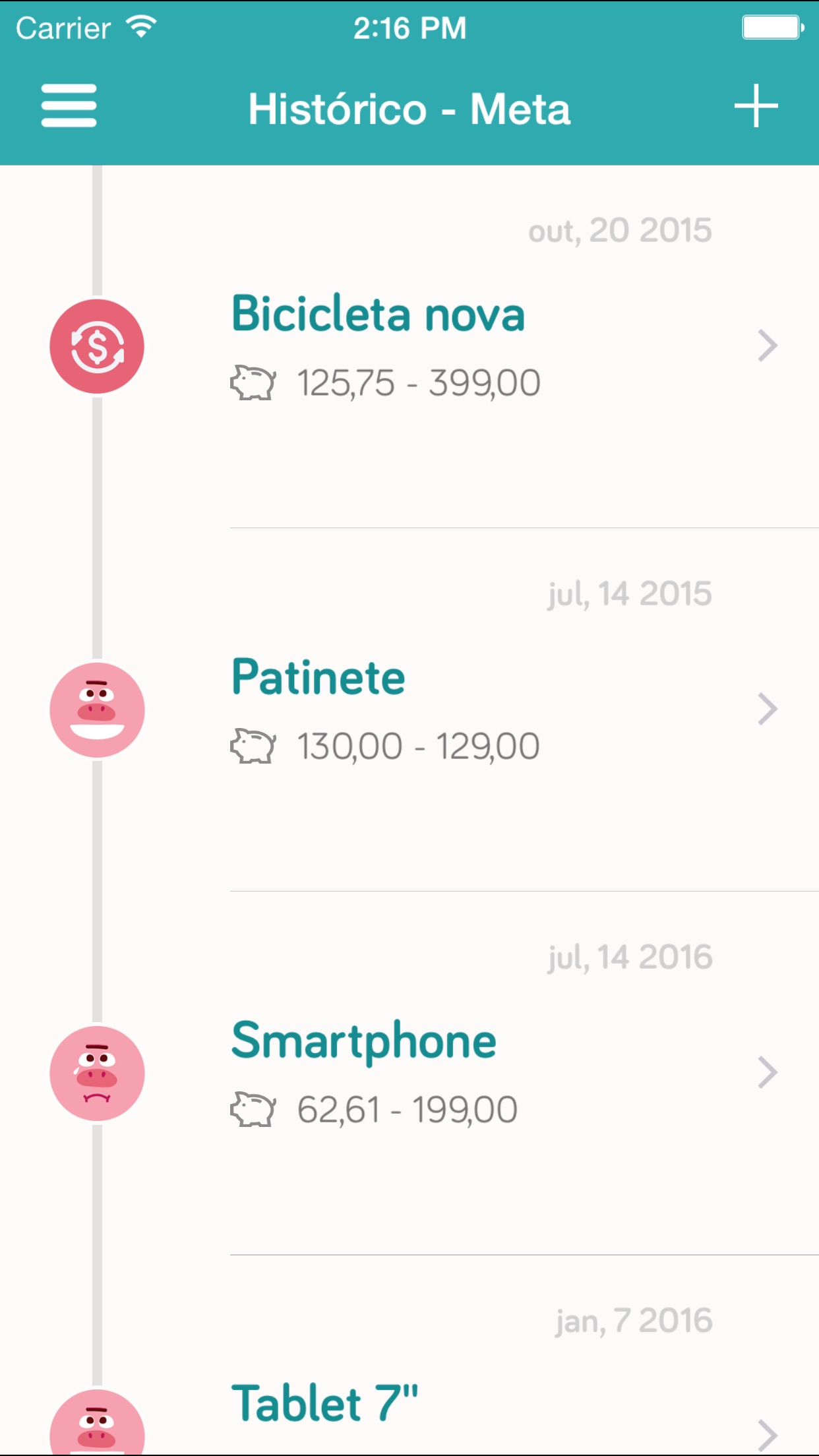 Screenshot do app ApPig