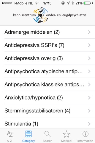 Formularium voor de kinder- en jeugdpsychiatrie screenshot 2