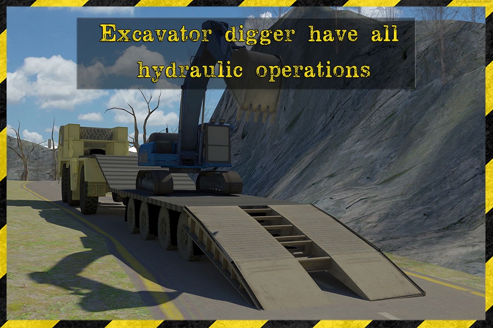 Excavator Transporter Rescue 3D Simulator- Be ready to rescue cars in this extreme high powered excavator transporter game screenshot 3