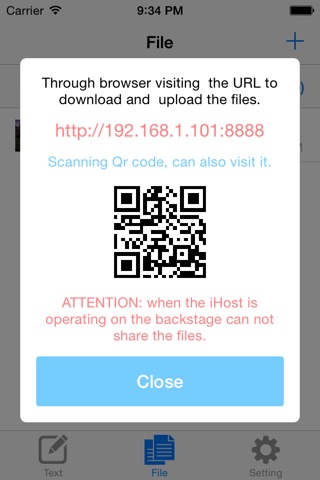 iHost - Simple file sharing screenshot 3