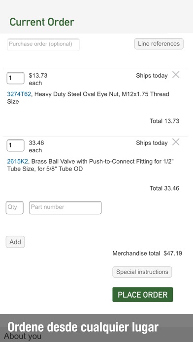 macmaster carr calculate shipping