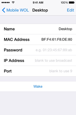 Mobile WOL screenshot 2