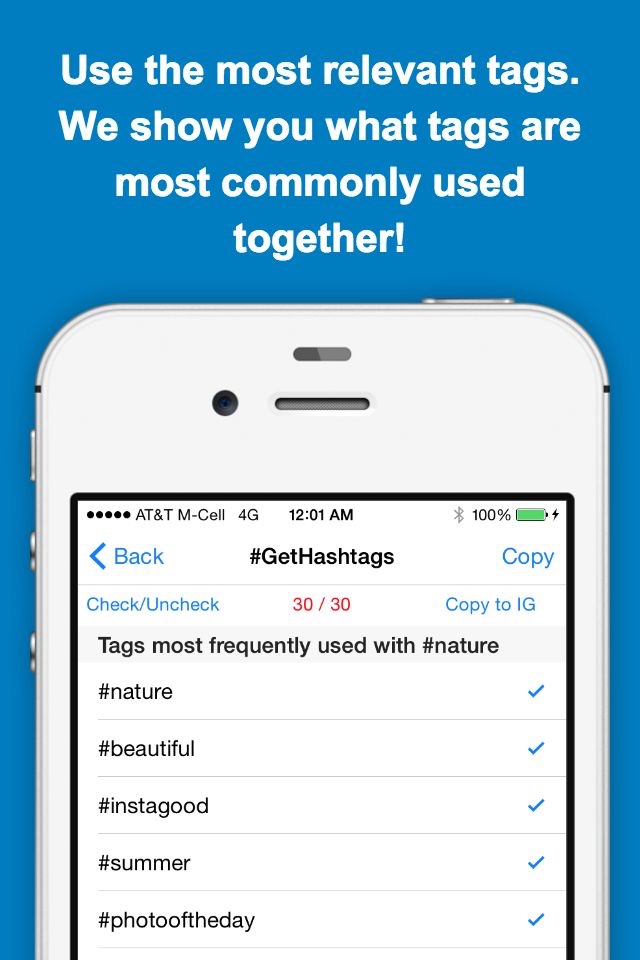 GetHashtags Free - Copy & Paste Most Popular Hashtags for Instagram screenshot 3