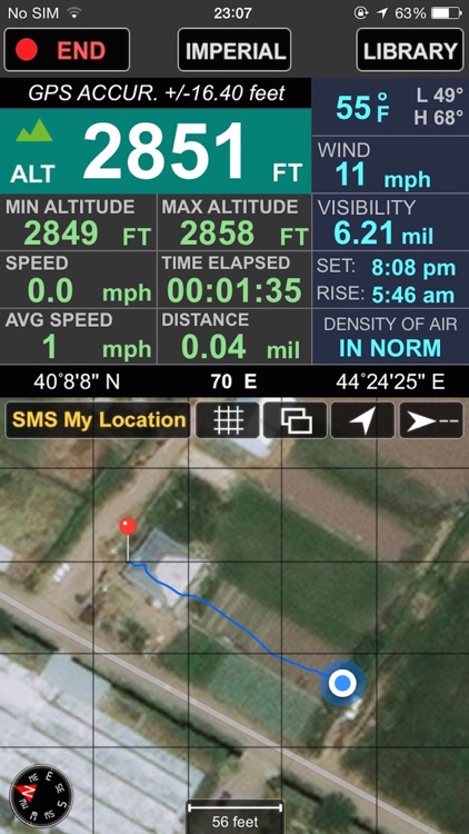 Altimeter PRO (Compass Weather Air Density Track)
