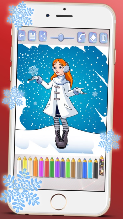 How to cancel & delete Drawings to paint princesses at Christmas seasons. Princesses coloring book from iphone & ipad 1