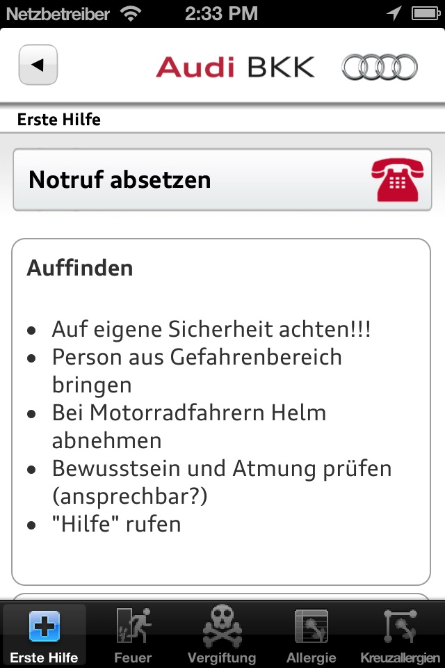 Audi BKK Notfall-Hilfe screenshot 3