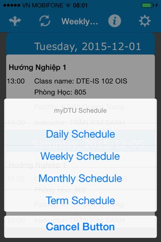 myDTU Schedule screenshot 3