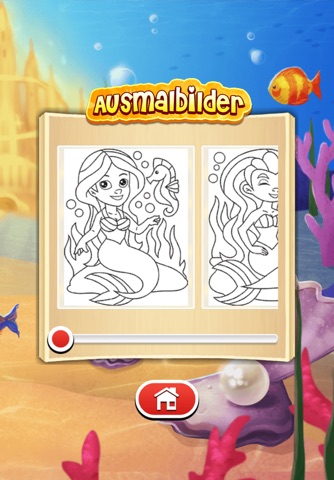 Mermaids coloring pages screenshot 2