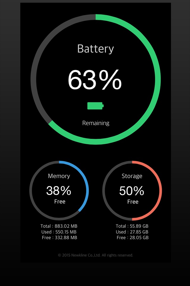 iState - Glance at Battery,Memory,Storage Notification screenshot 3