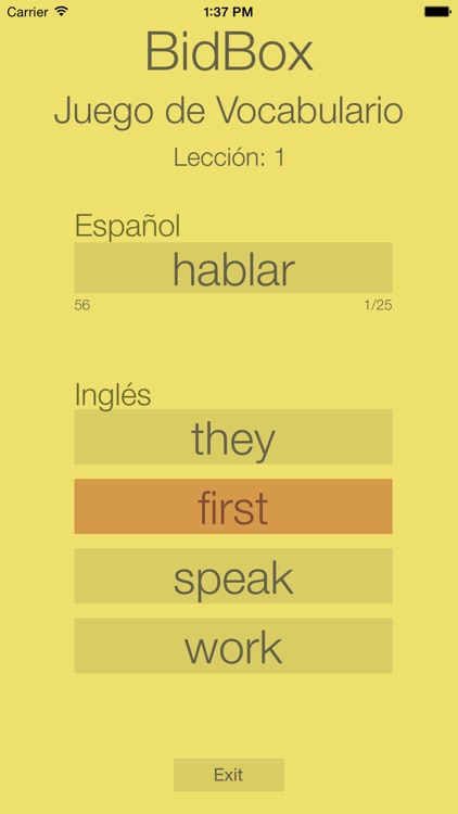 Spanish 102 - Vocabulary screenshot-3