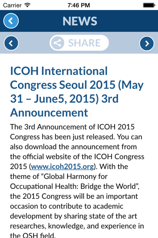 ICOH - International Commission on Occupational Health screenshot 3
