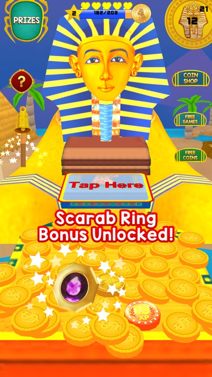 Pharaoh's Coins - Gold Pharoh Ancient Token Dozer screenshot-4