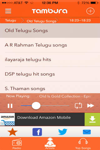 Tambura Radio - Telugu, Tamil, Hindi & Punjabi Indian radio screenshot 3