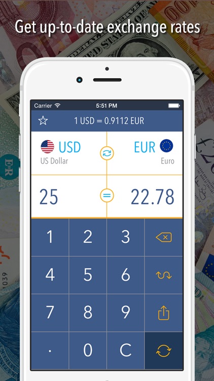 Currency Converter (Free): Convert the world's major currencies with the most updated exchange rates screenshot-0