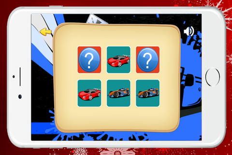 Racing Super Car Memorize Games for Kids screenshot 2