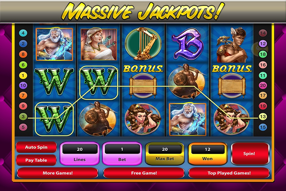 A Greek Gods Slot Machines - Zeus Mount Olympus Odyssey Casino Slots screenshot 2