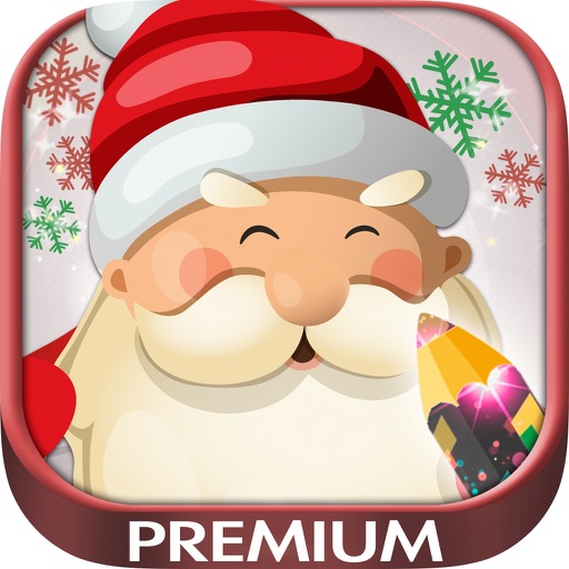 Christmas coloring pages for children - Paint and color Christmas - PREMIUM icon