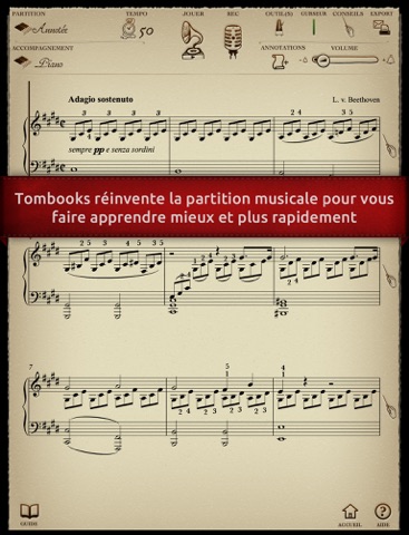 Play Beethoven – Sonate « au clair de lune » (partition interactive pour piano) screenshot 2