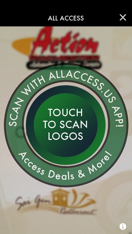 ALL ACCESS: SCAN LOGOS, PHOTOS & QR CODES to Access Menus & REVEAL A DEAL® Coupons by AllAccess.US