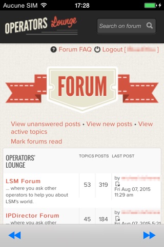 Operators' Lounge forum screenshot 2