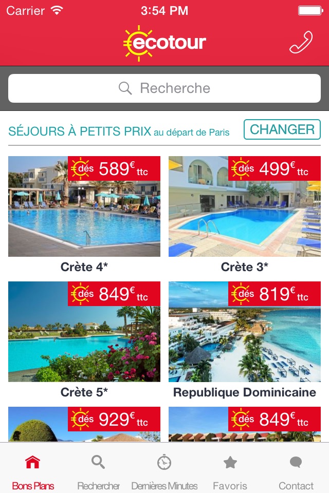 Ecotour : Voyages et séjours à prix promos. screenshot 2