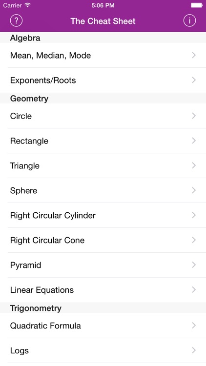 Geometry Cheat Sheet