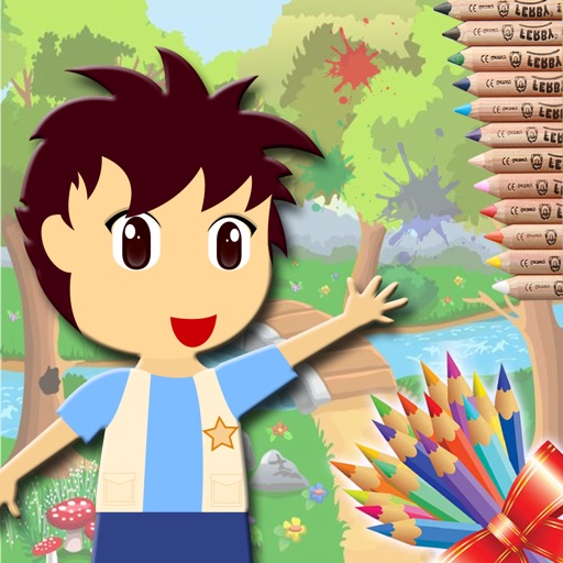 Coloring Kids Learning for Go Diego go icon