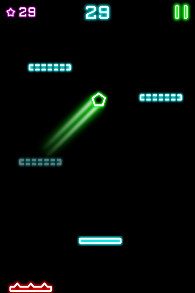 Rock Bounce jump on various types of glowing platforms screenshot 3