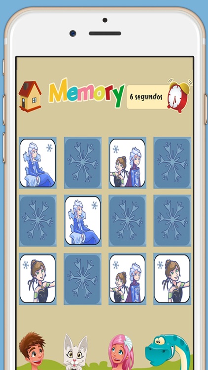 Memory game for girls: Ice Princess - learning game for girls