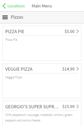 Georgio's Pizzeria Ordering screenshot 3