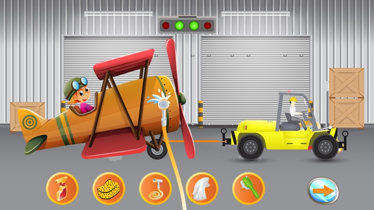 Plane Wash - Little kids auto washing, repairing and fun cleaning spa game