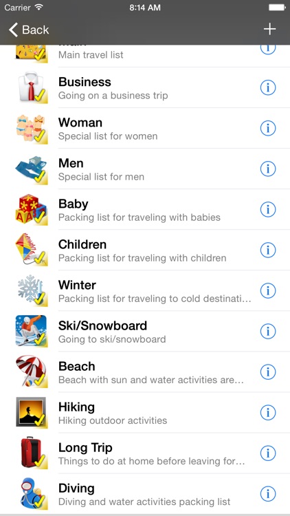 iReady Trip - essential packing list for every travel and sport activity