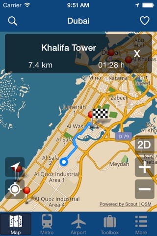Dubai Offline Map - City Metro Airport and Travel Plan screenshot 2